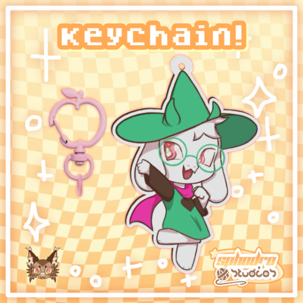 Keychain/Keyring | Deltarune - Ralsei - Acrylic (2.8inch)