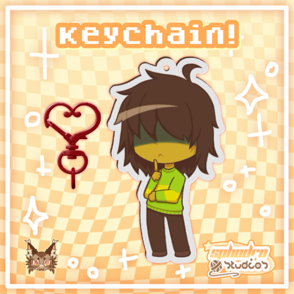 Keychain/Keyring | Deltarune - Kris Dreemurr (Light World) - Acrylic (2.8inch)