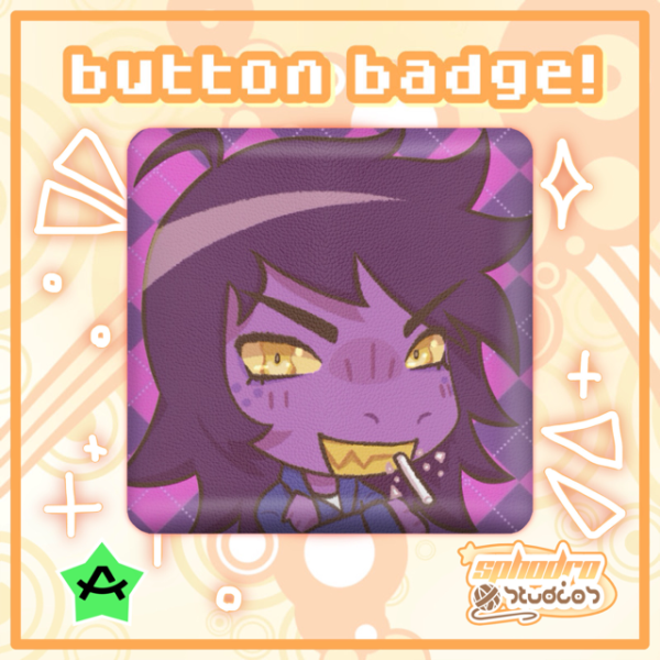 Badge/Pin | Deltarune - Susie (Light World) - Rectangular PU (58mm)