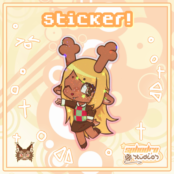Sticker | Deltarune - Noelle Holiday (Light World) - 2.5inch, Holographic