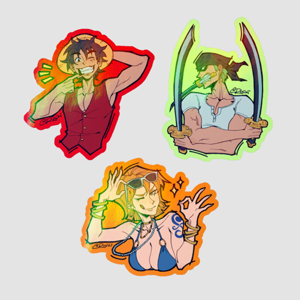Straw Hats Sticker Set 1