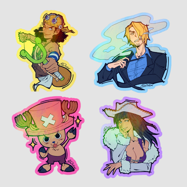 Straw Hats Sticker Set 2