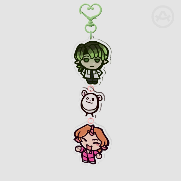 Nuclear family connecting keychain! QSMP2 Multi KatieB Nacho