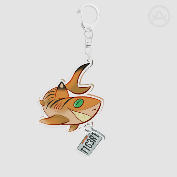 Tiger Shark Connection Acrylic Keychain