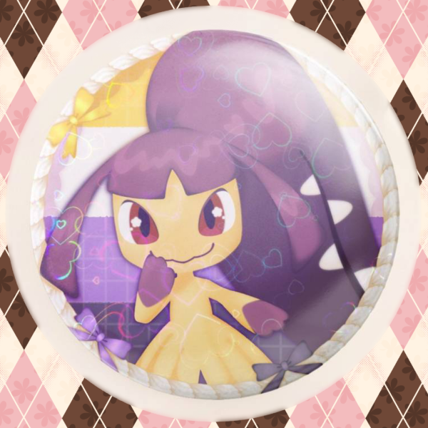 Dolcemon Pride Non Binary Mawile Jumbo Badge
