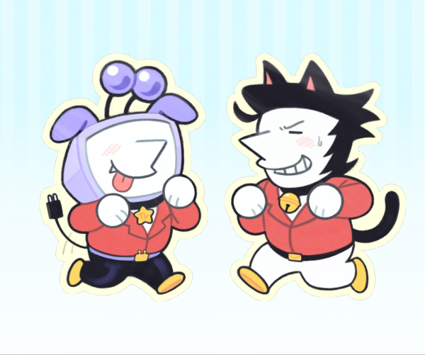 Puppy and Kitty Spamtenna Stickers