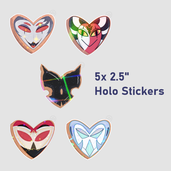 Helluva Snacks Sticker Bundle | 5x  2.5" Holographic Stickers