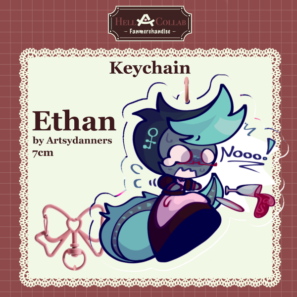 Ethan Acrylic Keychain Cafe Hell-a-Collab - Hazbin Hotel -