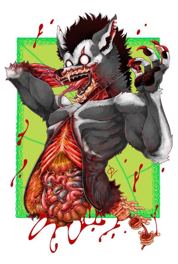Carcass Fursona OC Photocard