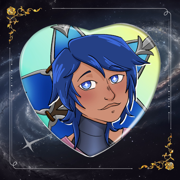 Aqua KH Heart Badge
