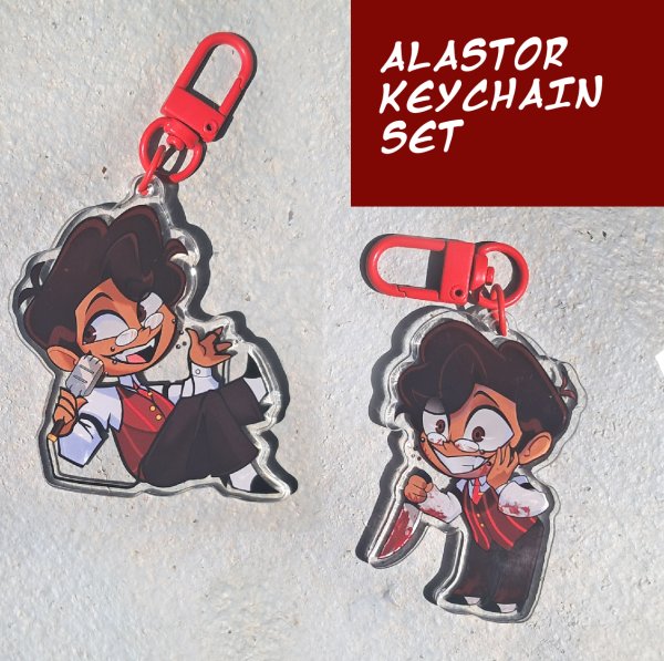 Human Alastor keychain set