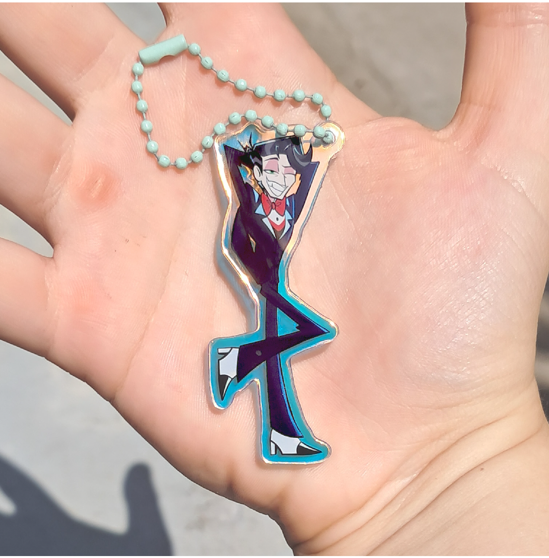 Vincent falling Rainbow Acrylic Keychains