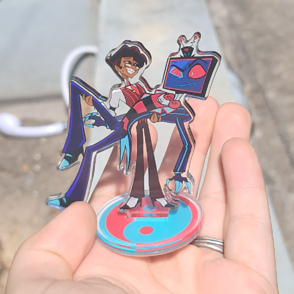 Human Alastor and Vox Cannibalstatic Standee || 7cm