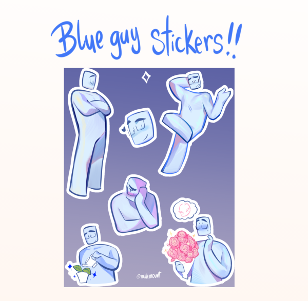 BLUE GUY STICKER SHEET!!
