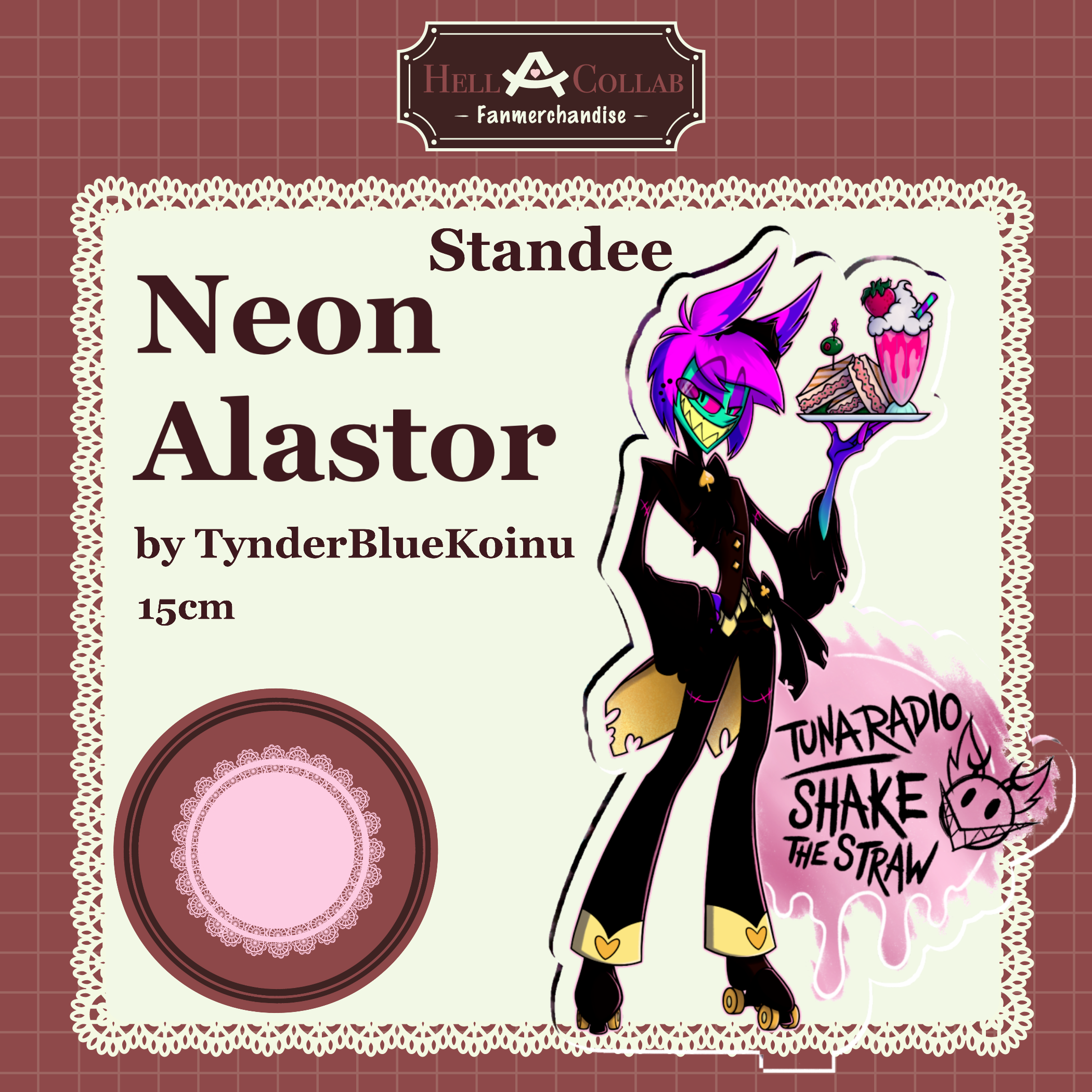 Neon Alastor • Standee • Maid Cafe Hell-A-Collab