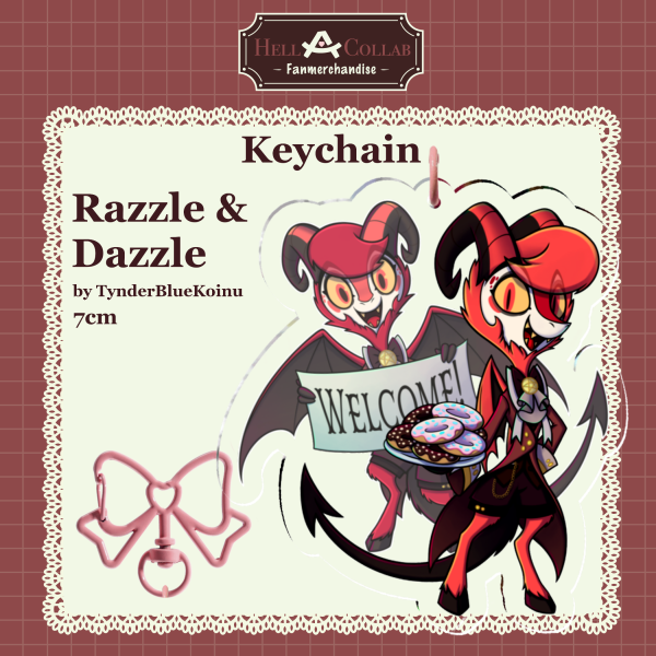 Razzle Dazzle • Keychain • Maid Cafe Hell-A-Collab
