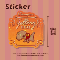 yelling champ ✧ sticker