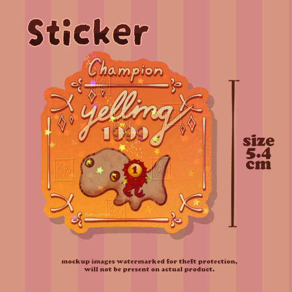 yelling champ ✧ sticker