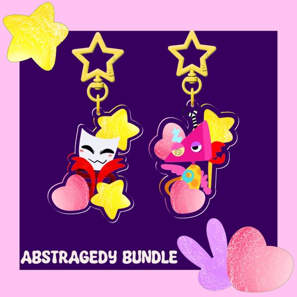 Abstragedy gummy inspired keychain bundle