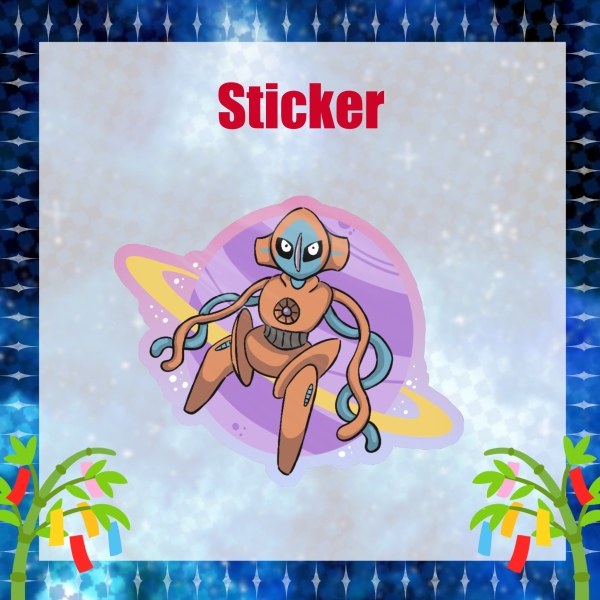 Deoxys Die Cut Sticker