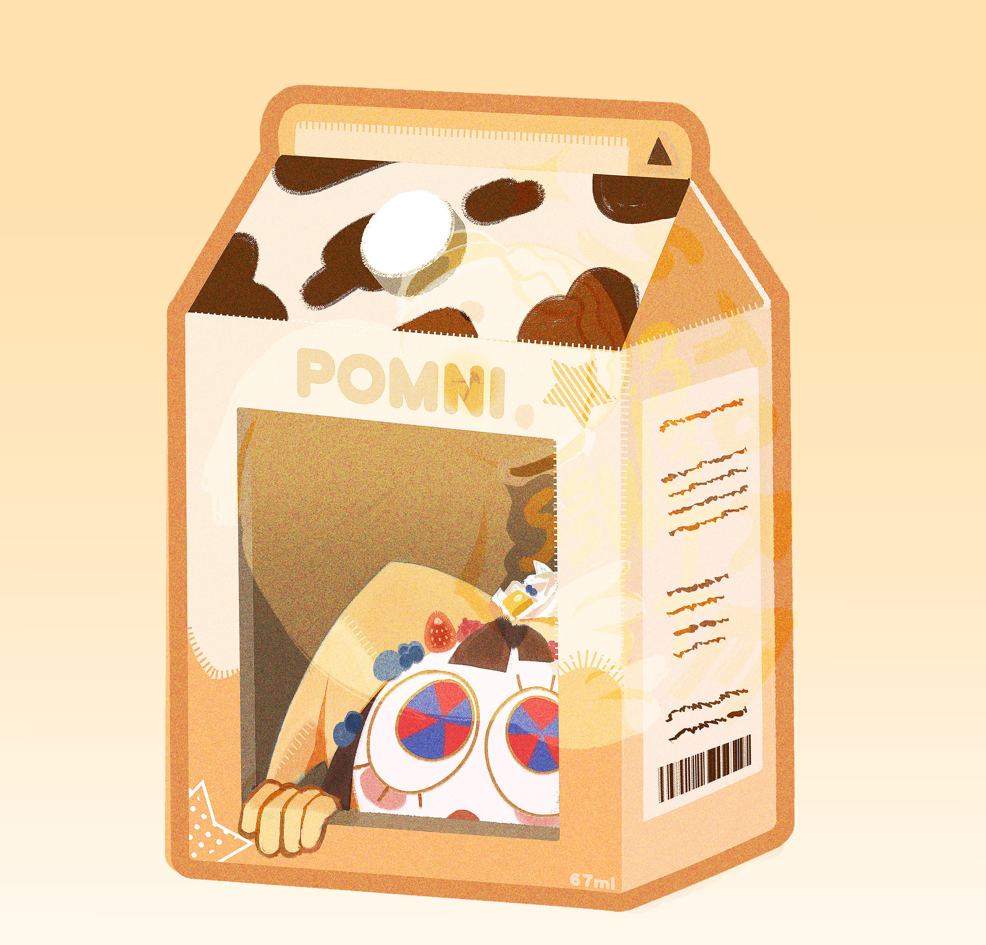 Milk Carton Badge Pomni
