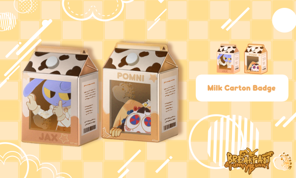 Milk carton badge Pair