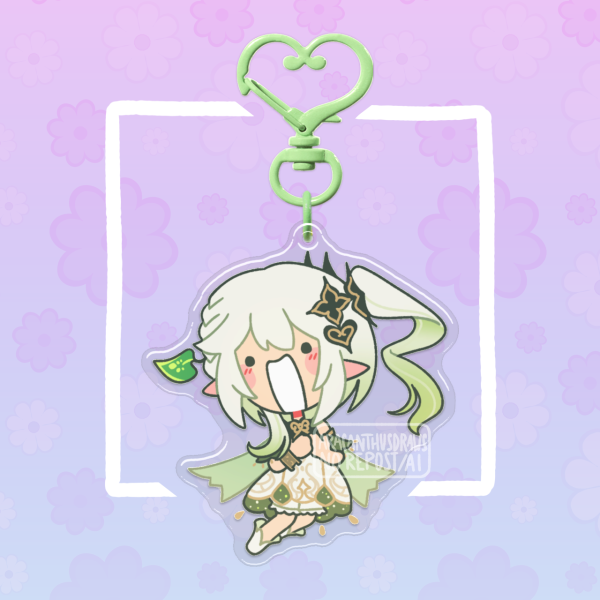 Silly Nahida || Epoxy Clear Acrylic Keychain