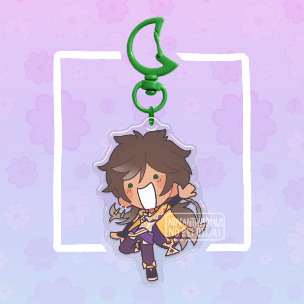 Silly Sethos || Epoxy Clear Acrylic Keychain