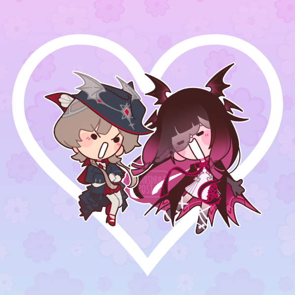Sandbina Tabletop Troupe Duo || Epoxy Clear Acrylic Keychains 