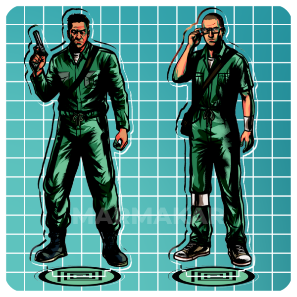 Manhunt 2 Duo Clear Acrylic Stands