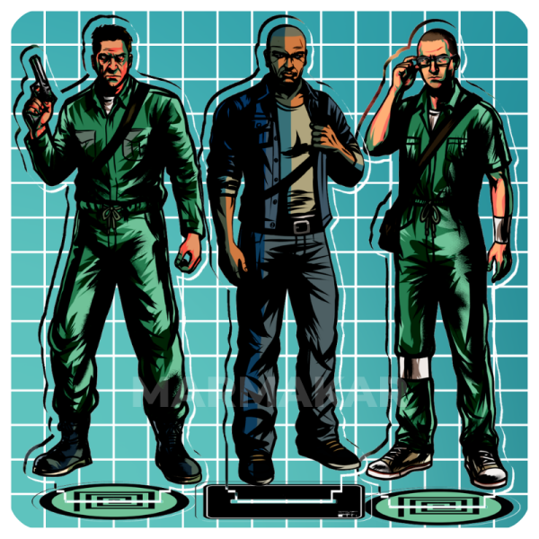 Manhunt Trinity Clear Acrylic Stands