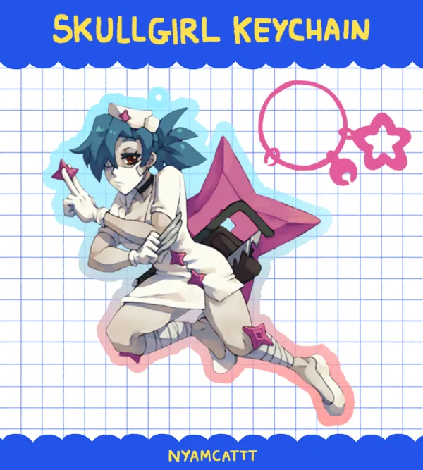 Valentine Skullgirls Keychain