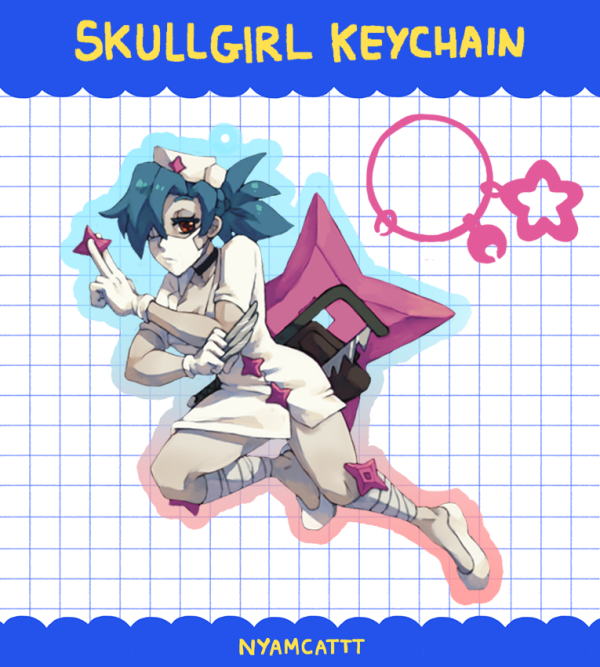 Valentine Skullgirls Keychain