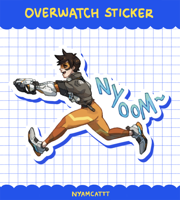 Tracer Overwatch Die-Cut Sticker