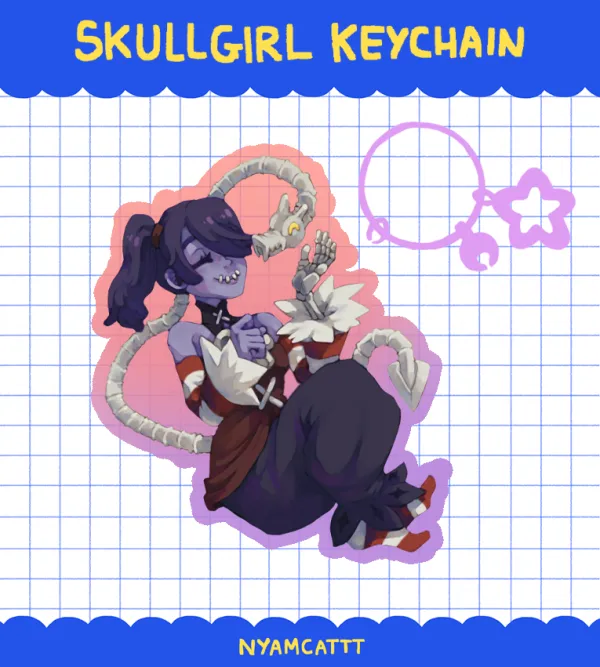 Squigly Skullgirls Keychain