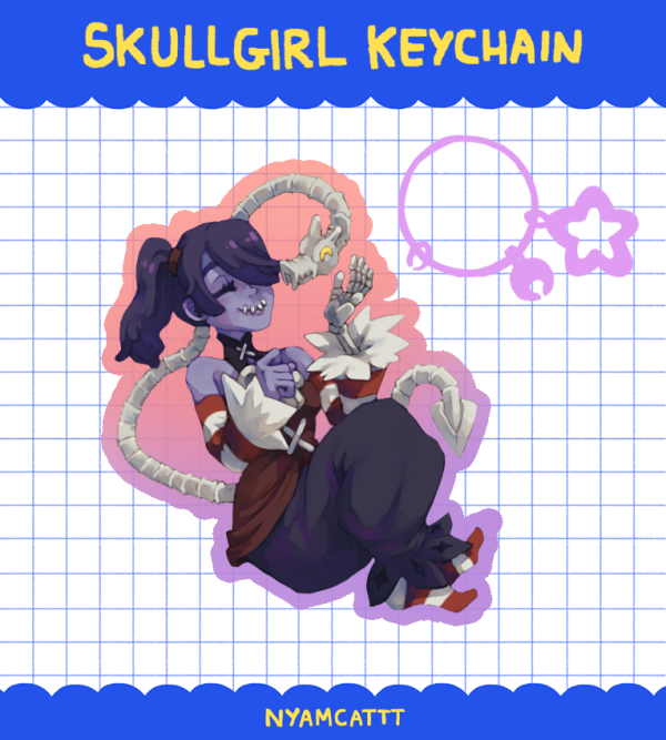 Squigly Skullgirls Keychain