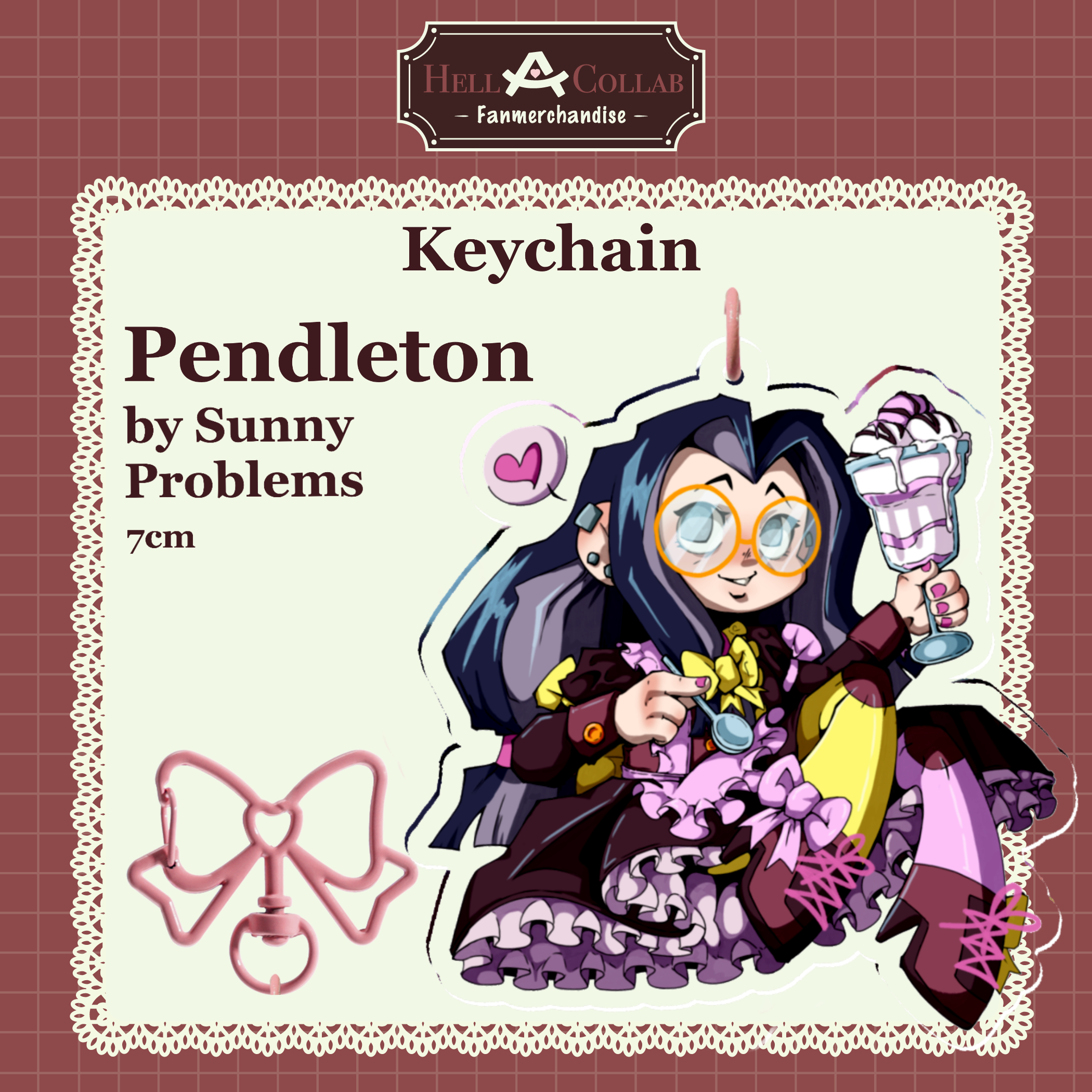 Pendelton - Acrylic Keychain - Hellacollab Maid Cafe Collection