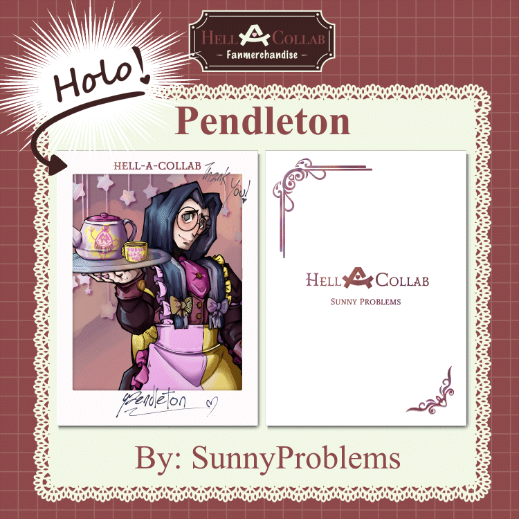 Pendleton - Holographic Photocard - Hellacollab Maid Cafe Collection
