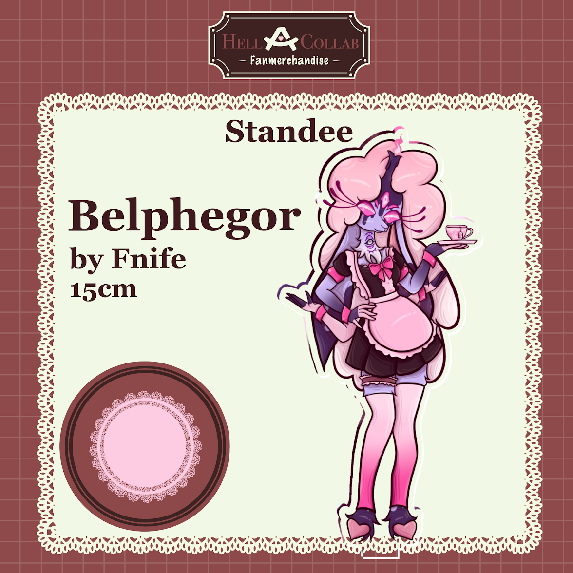 Belphagor Standee  || Maid Cafe Hell-a-Collab