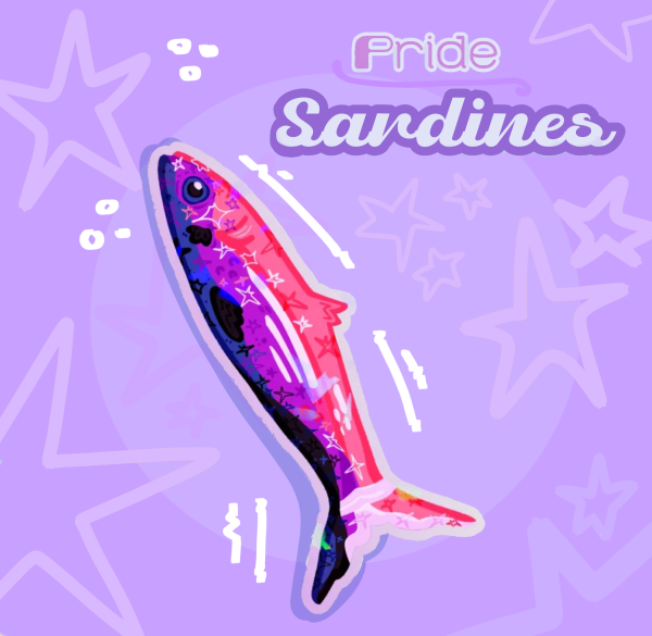 Pride Sardines - Genderfluid Flag | Clear PET Vinyl Die Cut Stickers