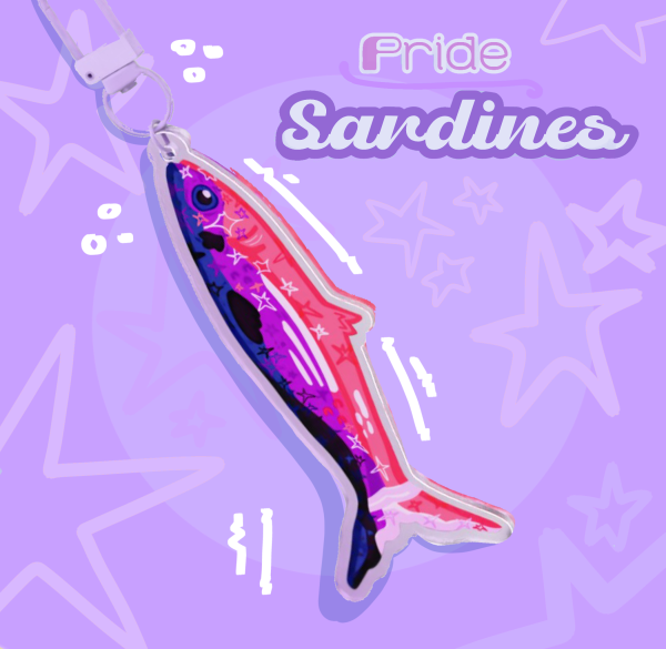 Pride Sardines - Genderfluid Flag | Clear Acrylic Keychains