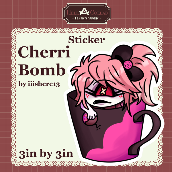 Cherri Bomb | Die Cut Sticker | HellACollab Maid Collection