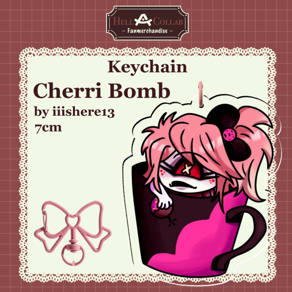 Cherri Bomb | Acrylic Keychain | HellACollab Maid Collection