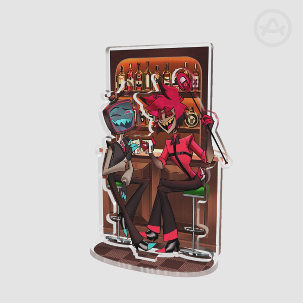 DOUBLE sided  Radiostatic / Radiosilence Sparksduo DOUBLE insert acyrlic standee