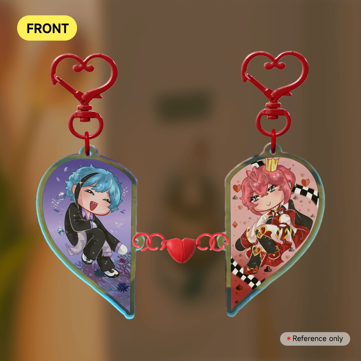 Florid (Floyd x Riddle) Magnet Keychains || Twisted Wonderland