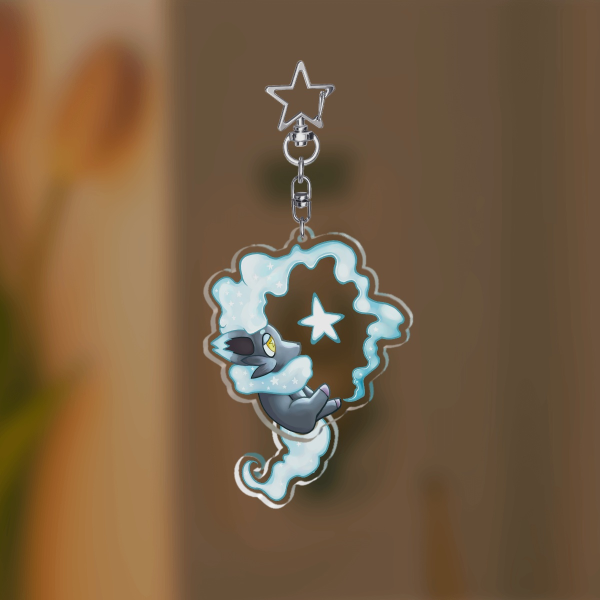 Hisuian Zorua Shiny Pokemon Tail-wagging Pendant Key chain Tanaba Pokestar Festival