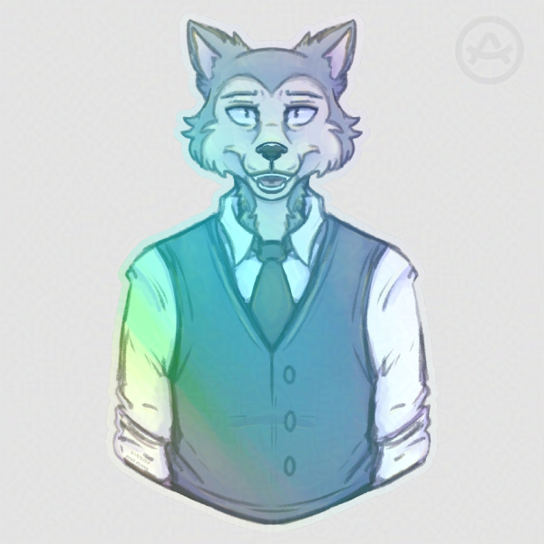 Beastars Wolf - 3 Inch Holographic Sticker