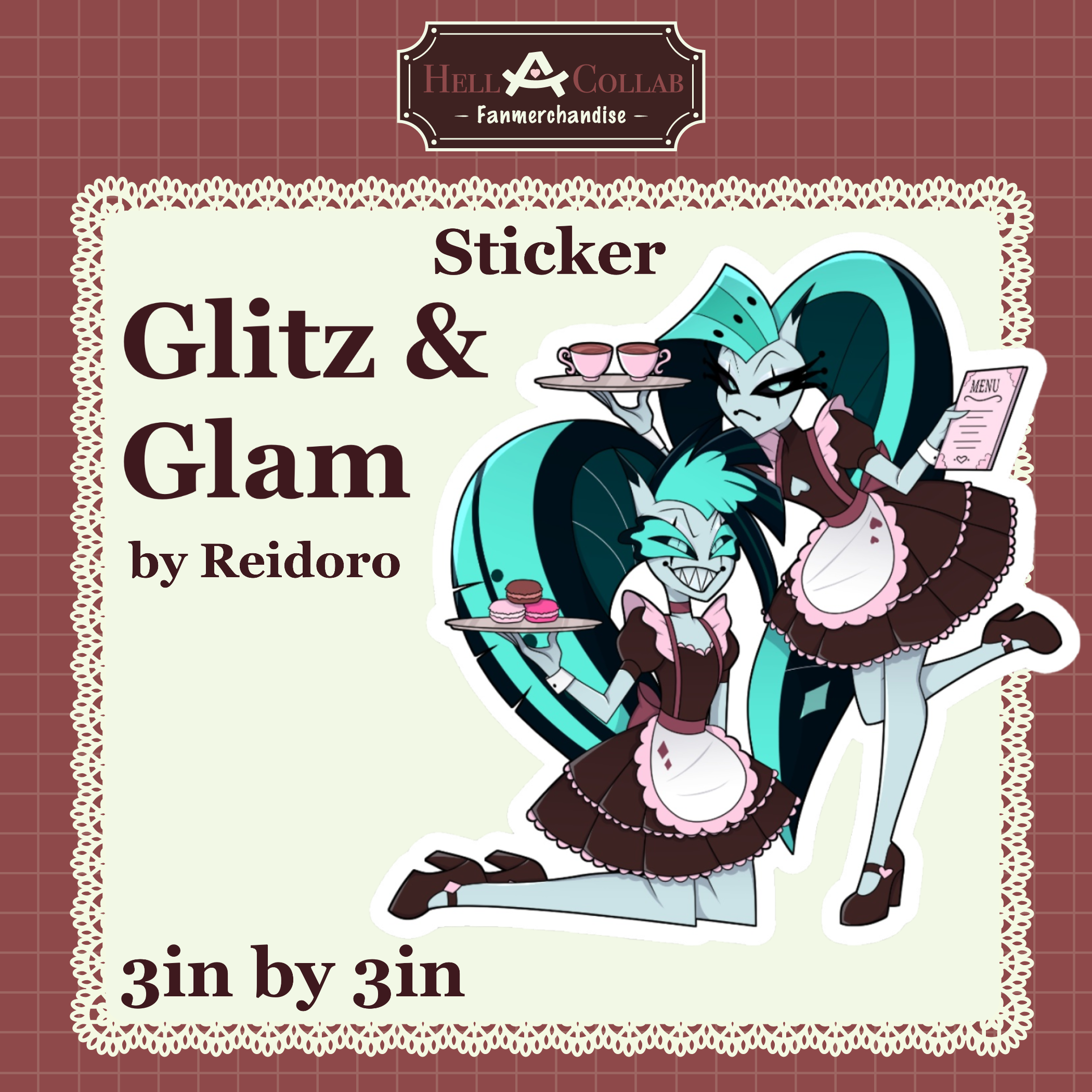 [HB] Glitz & Glam Sticker • Hellacollab Maid Cafe Collection