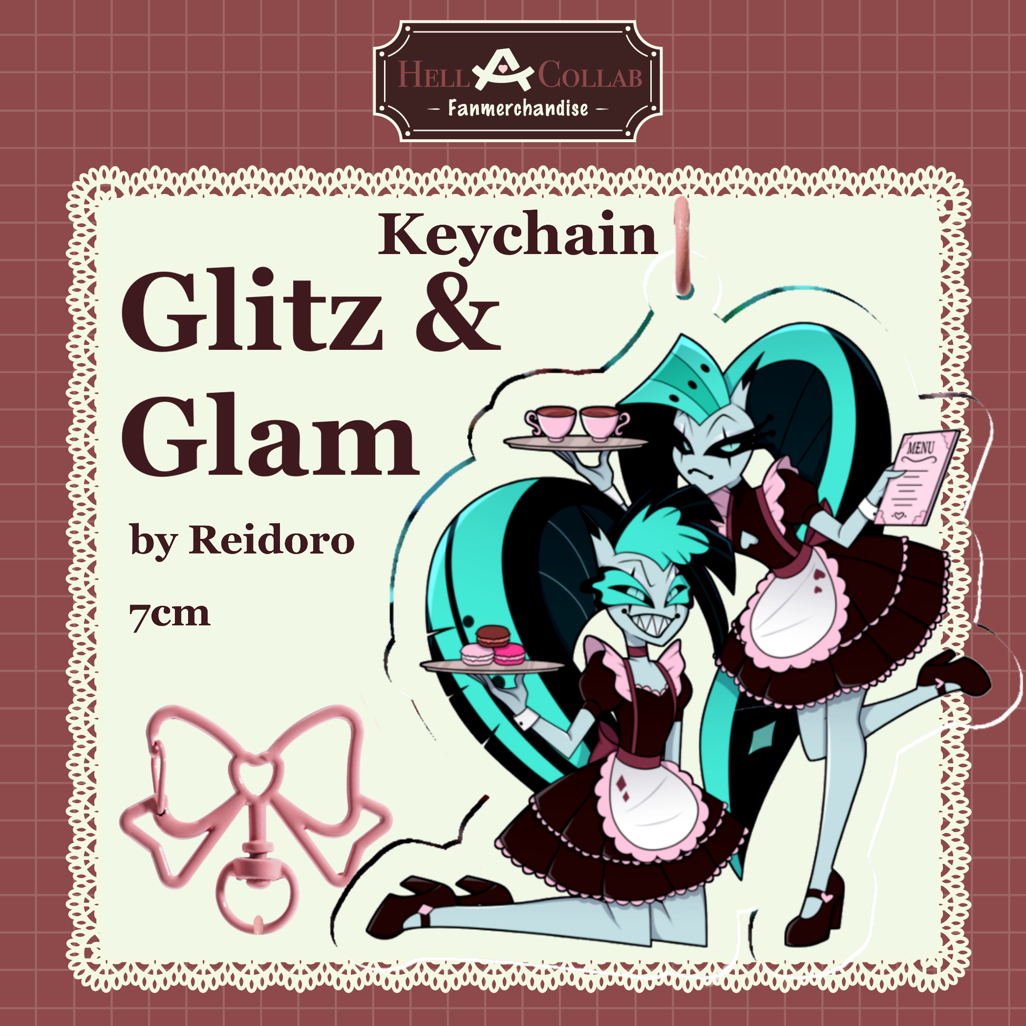 [HB] Glitz & Glam Keychain • Hellacollab Maid Cafe Collection