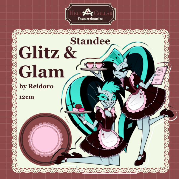 [HB] Glitz & Glam Standee • Hellacollab Maid Cafe Collection